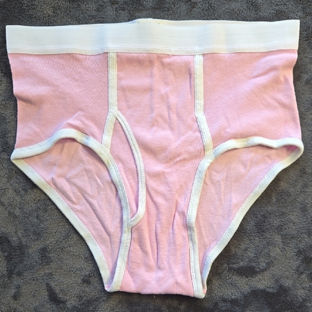American Apparel Pink and White Briefs Comfortable Cotton Blend